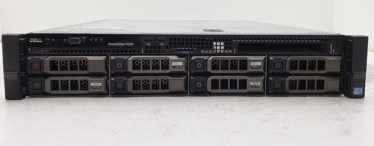 Dell PowerEdge R520 2U Rack Server 2x Xeon E5-2430 48GB RAM No HDD.
