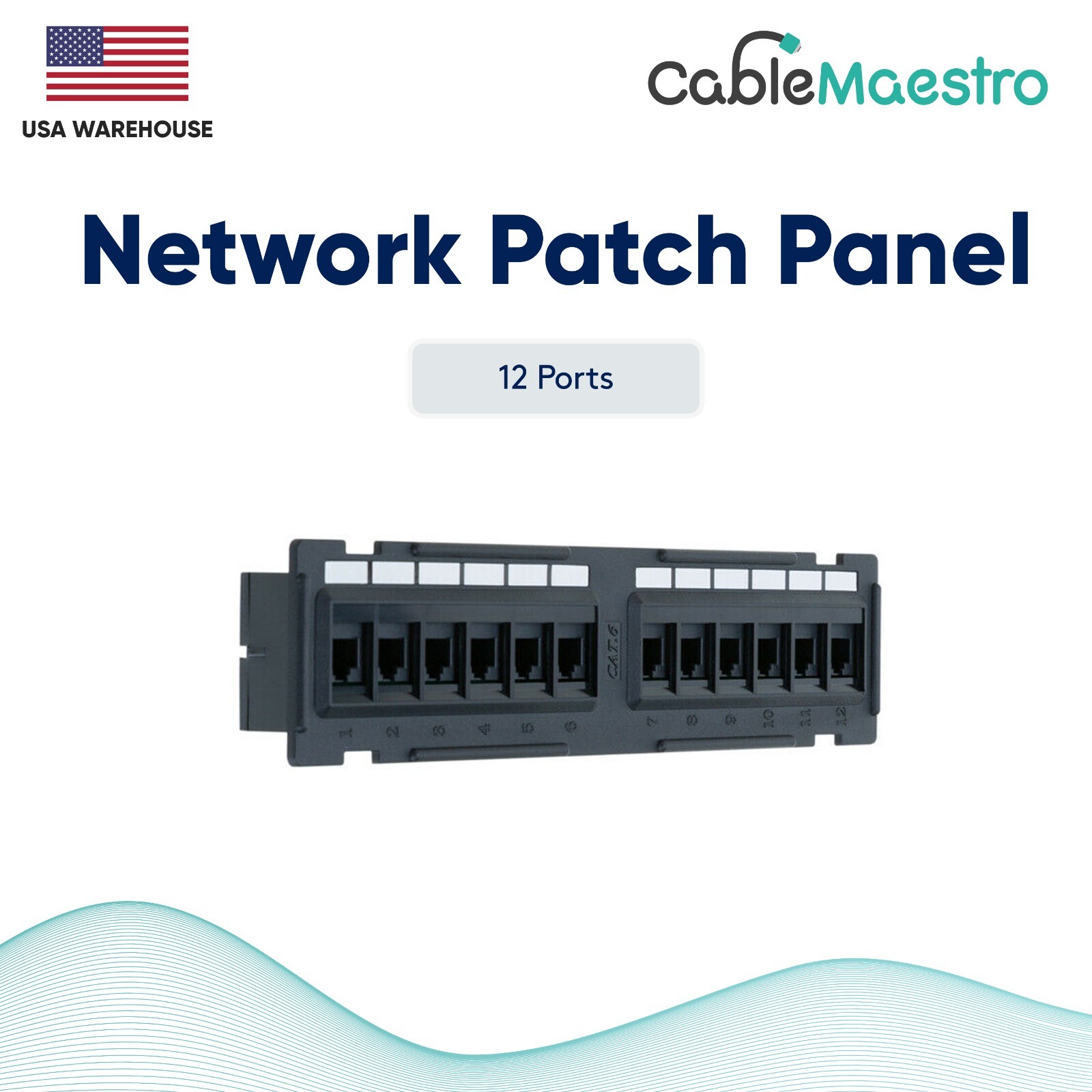 Patch Panel UTP 12/24/48 Port CAT6/5 RJ45 110 Network Surface Wall Mount Bracket
