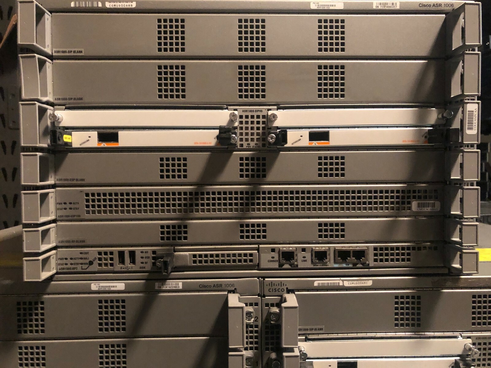 Cisco ASR1006 ASR1000-ESP100 ASR1006-100G/K9 Dual ASR1006-PWR-AC 