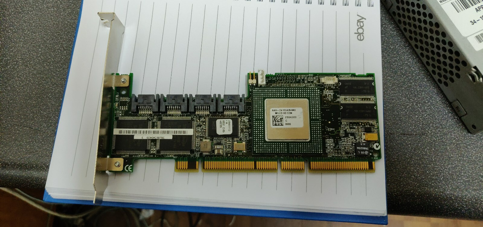 3x Adaptec AAR-2410SA/64MB 4-Port SATA Raid Controller Cards with 6x SATA Cables
