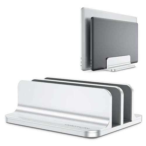 Stylish Adjustable Laptop Holder in Silver, Perfect for Dual Devices Up to 17.3"