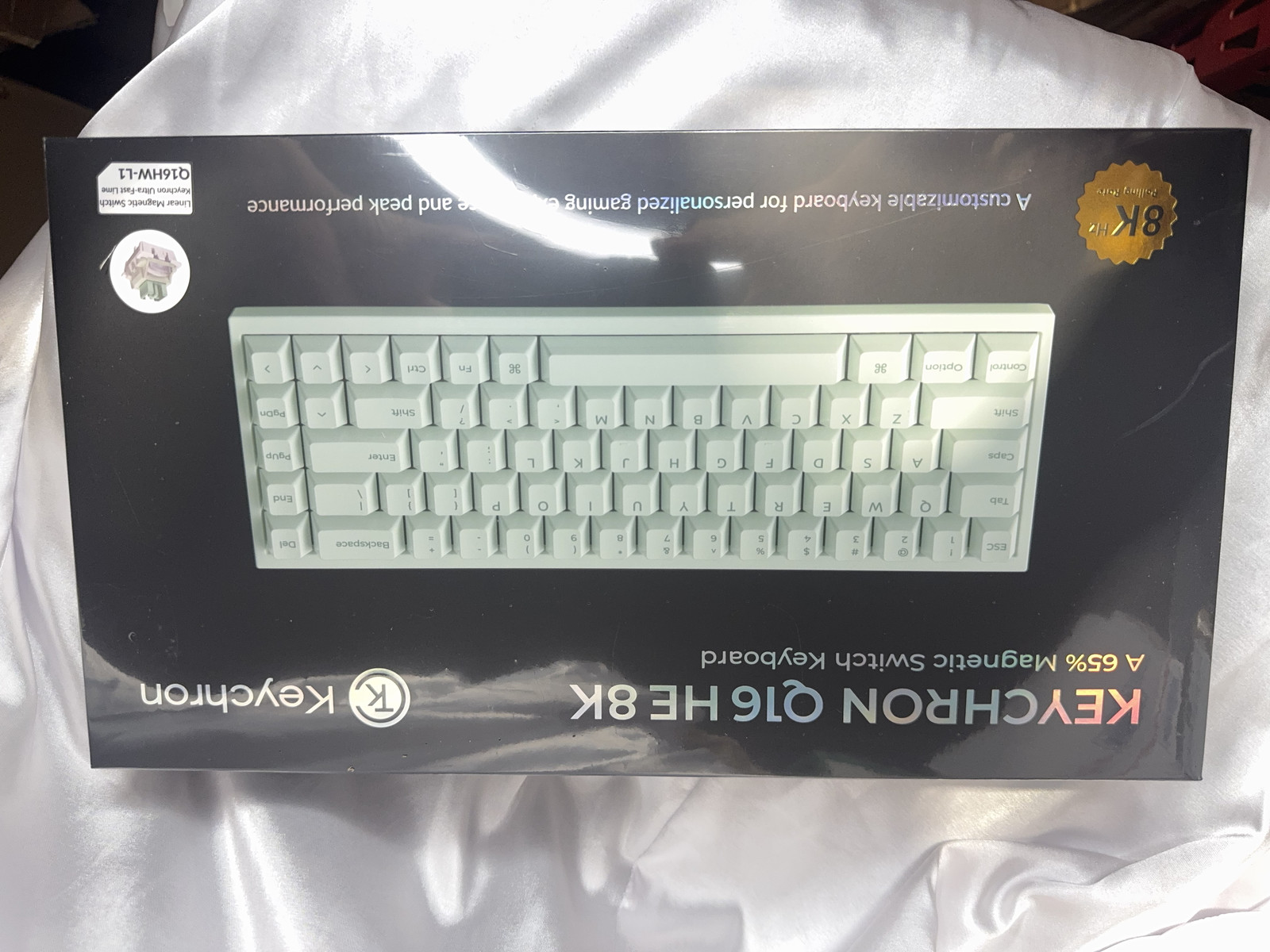 Keychron Q16HW-L1 HE 8K Ceramic Magnetic Keyboard, Light Green Q16HW-L1