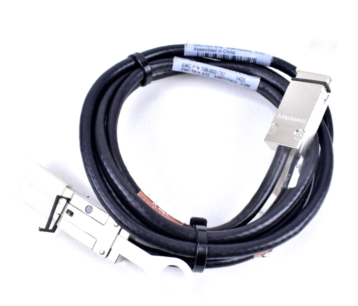 EMC 038-003-787 REV A12 MINI SAS TO MINI SAS AMPENOL 2M CABLE