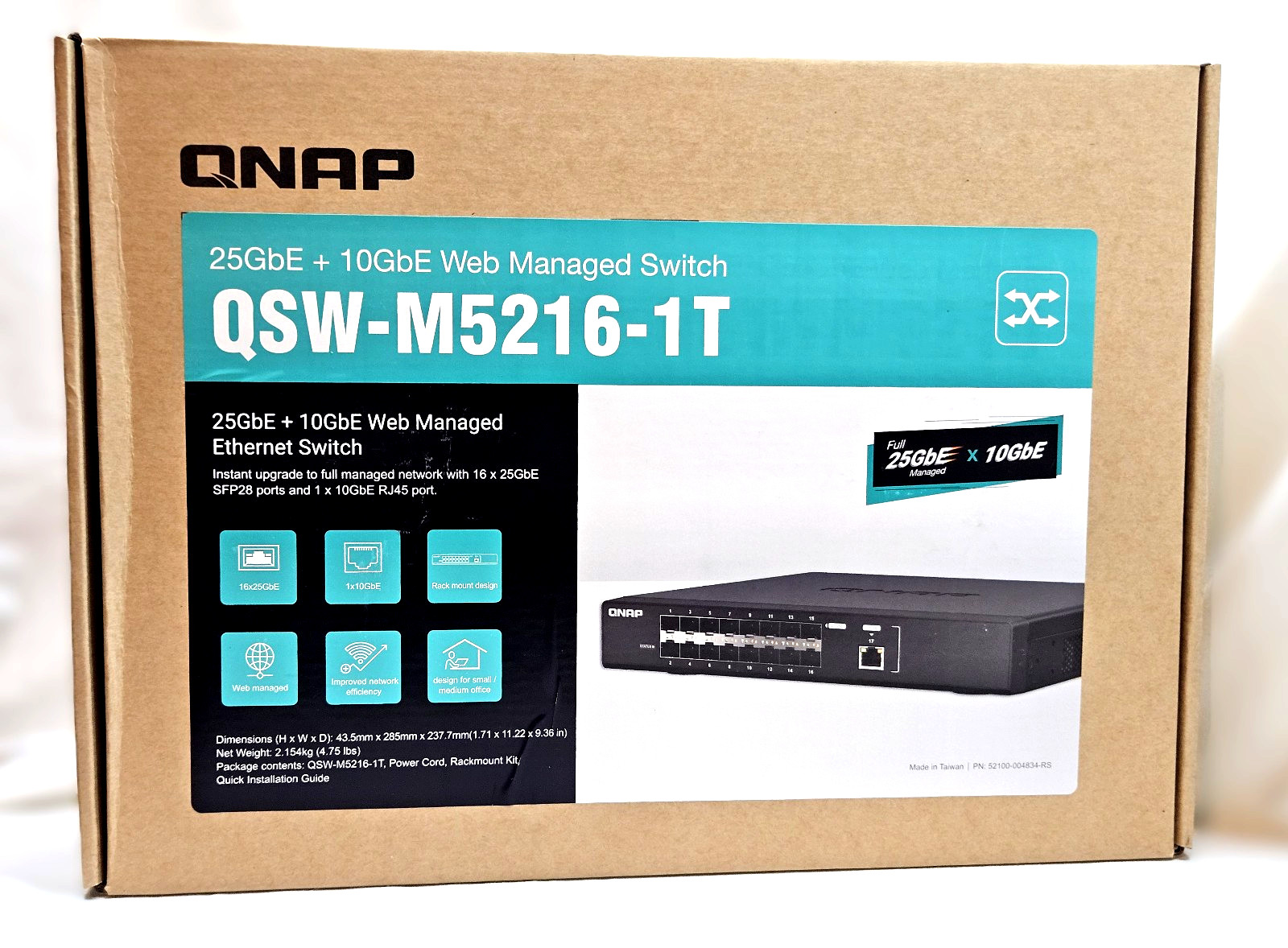 QNAP QSW-M5216-1T, 25GbE + 10GbE Web Managed Ethernet Switch BRAND NEW