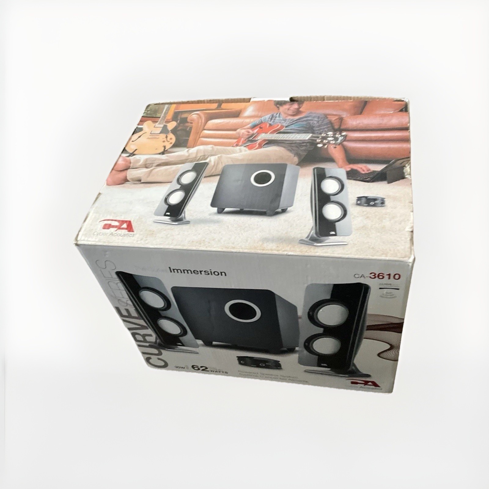 Cyber Acoustics CA-3610 2.1 Speaker System Subwoofer 62W Open Box Tested