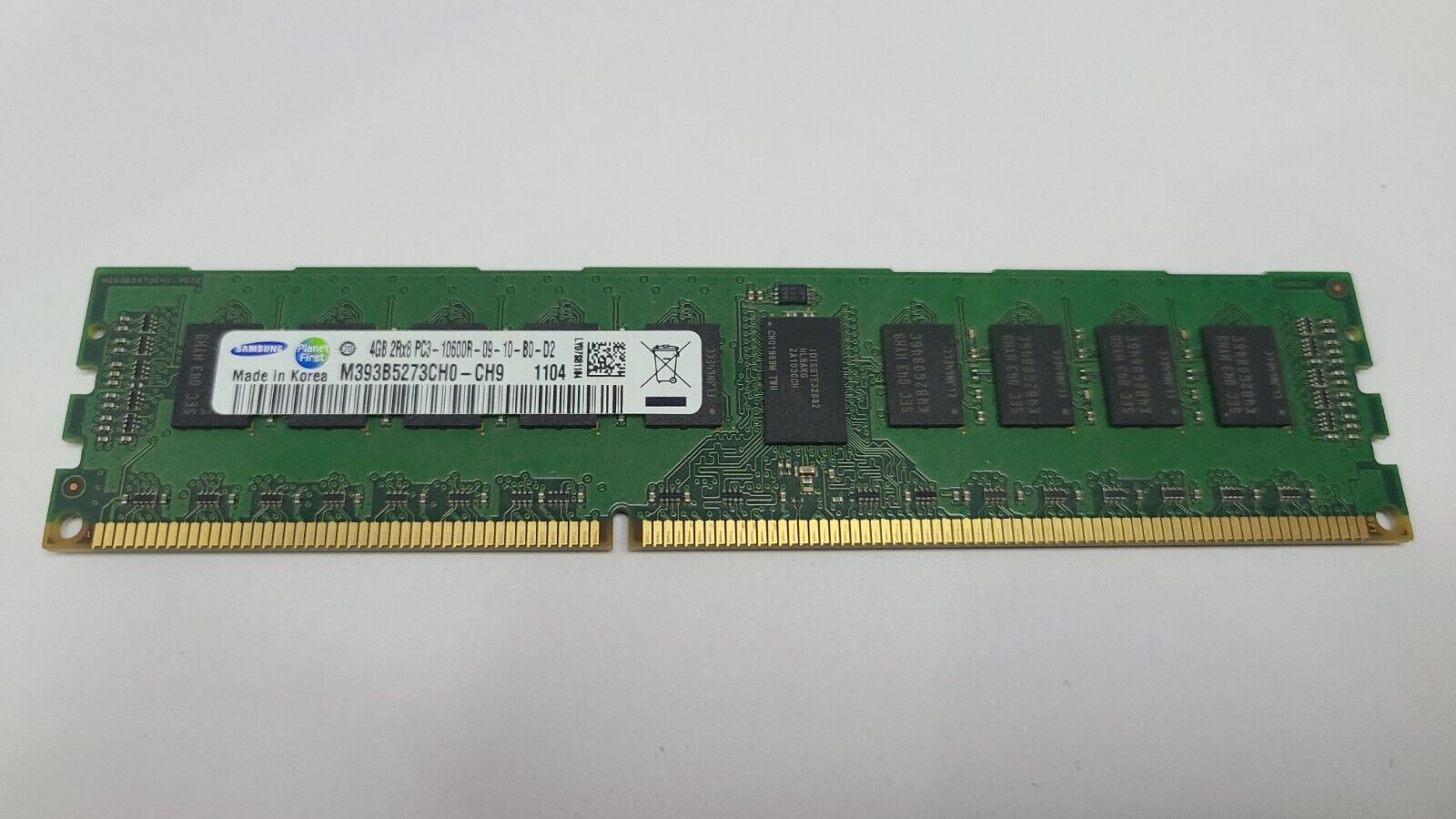 Samsung | 4GB 2Rx8 DDR3 | PC3-10600R | ECC REG Server Ram | M393B5273CH0-CH9 |