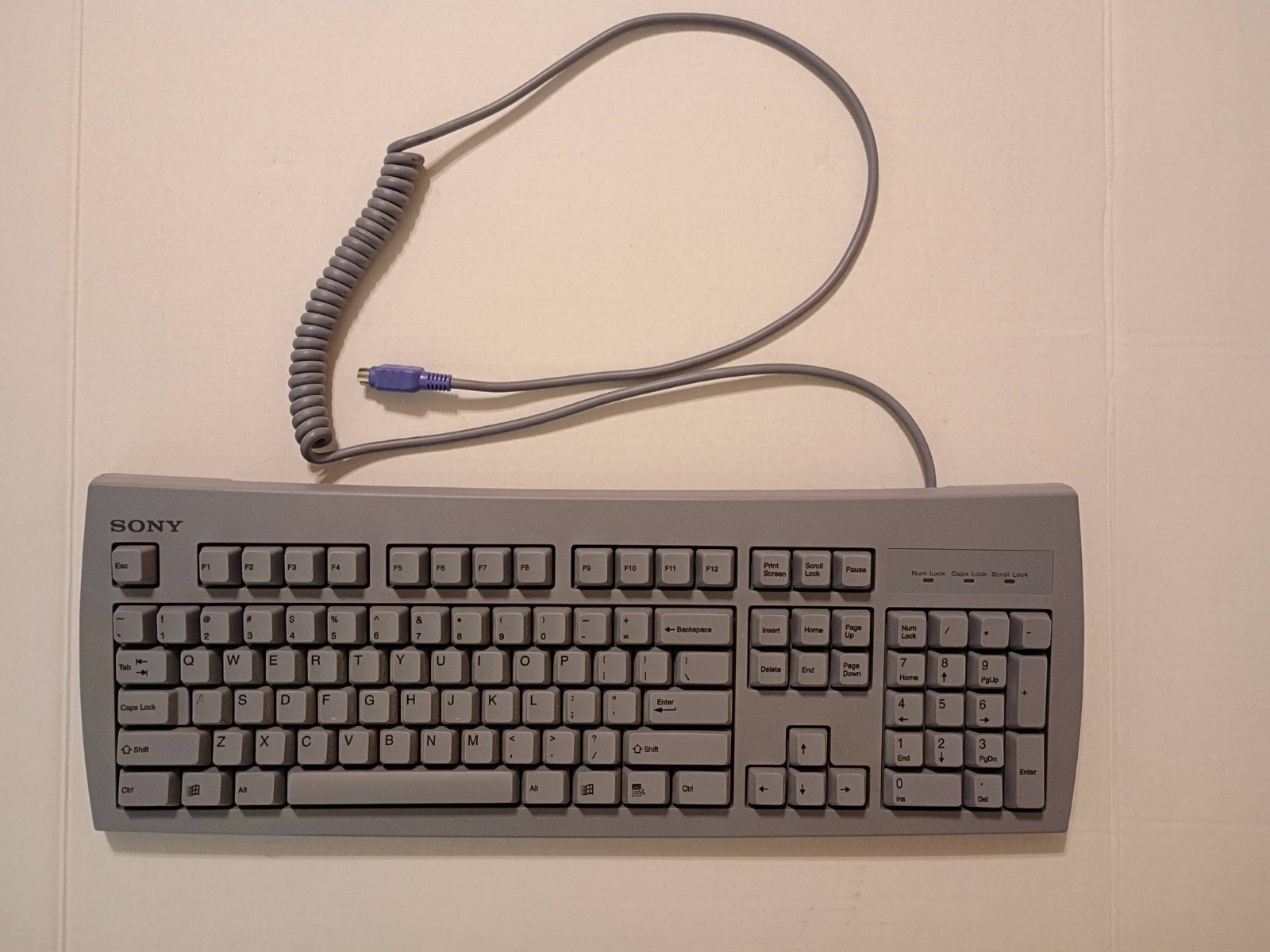 Genuine Vintage Sony VAIO Computer Keyboard PS/2 Model KB-7923 - Tested Working