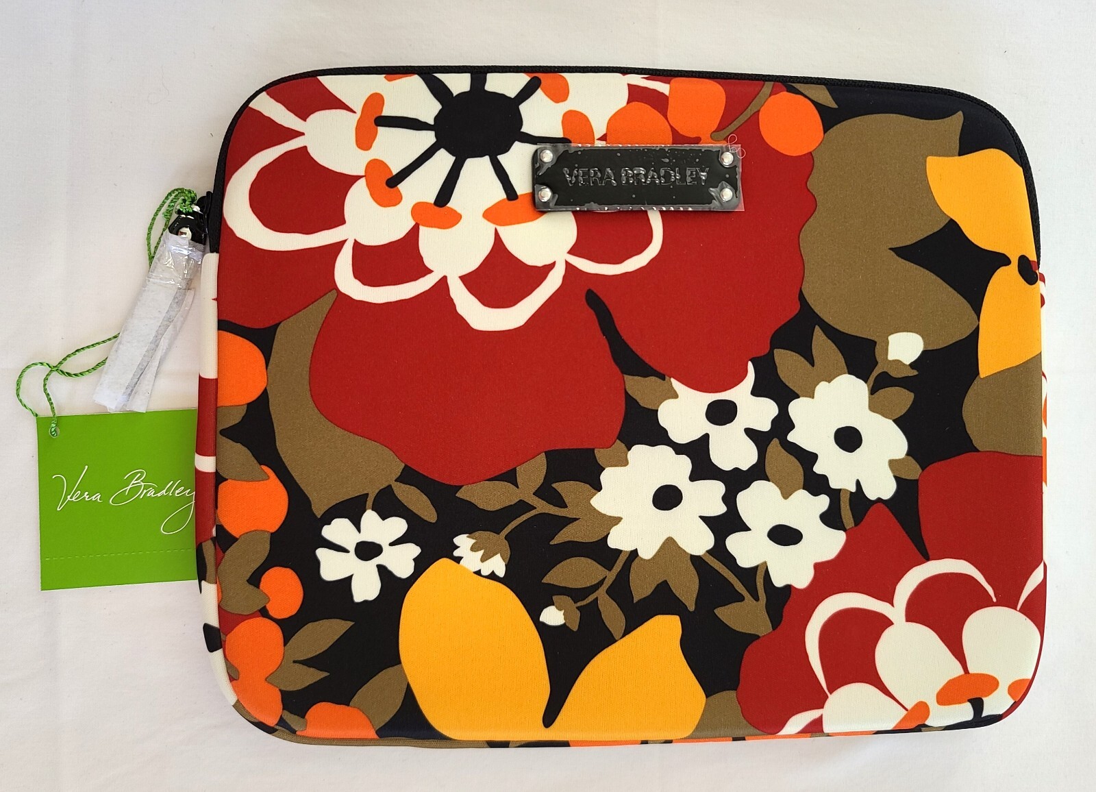 Vera Bradley Bittersweet Neoprene Tablet eReader Sleeve 10x8 Padded Zipper N25