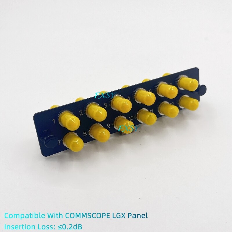 LGX Fiber Optical Panel 12 ST Simplex SM/MM Adapter Compatible COMMSCOPE LGX