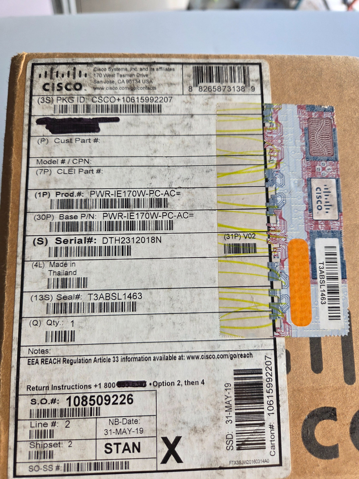 NEW Cisco PWR-IE170W-PC-AC Power Module – Factory Sealed ⚡