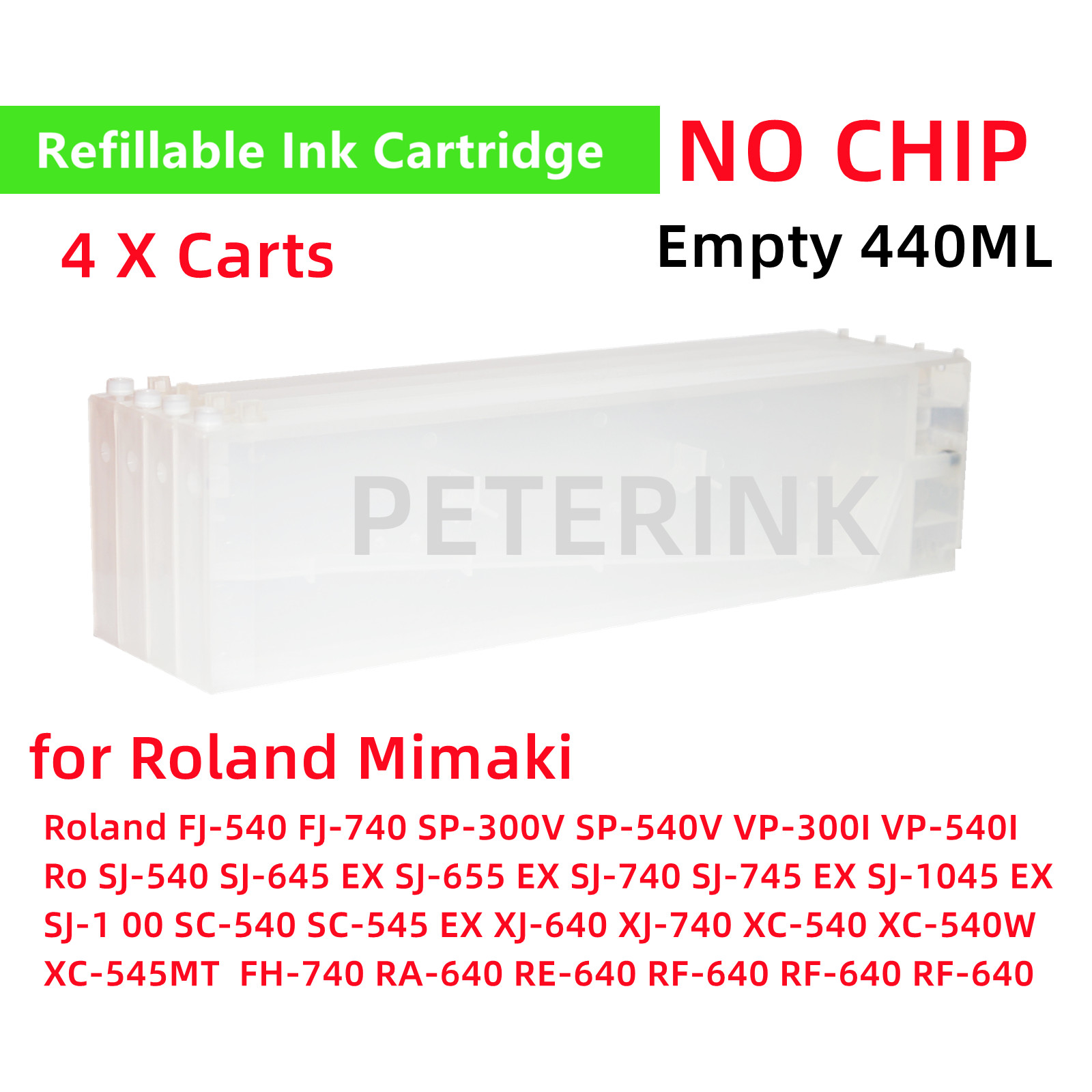 Empty 440ML Refillable Ink Cartridge for Mimaki UJF-3042 UJF-3042FX Printer