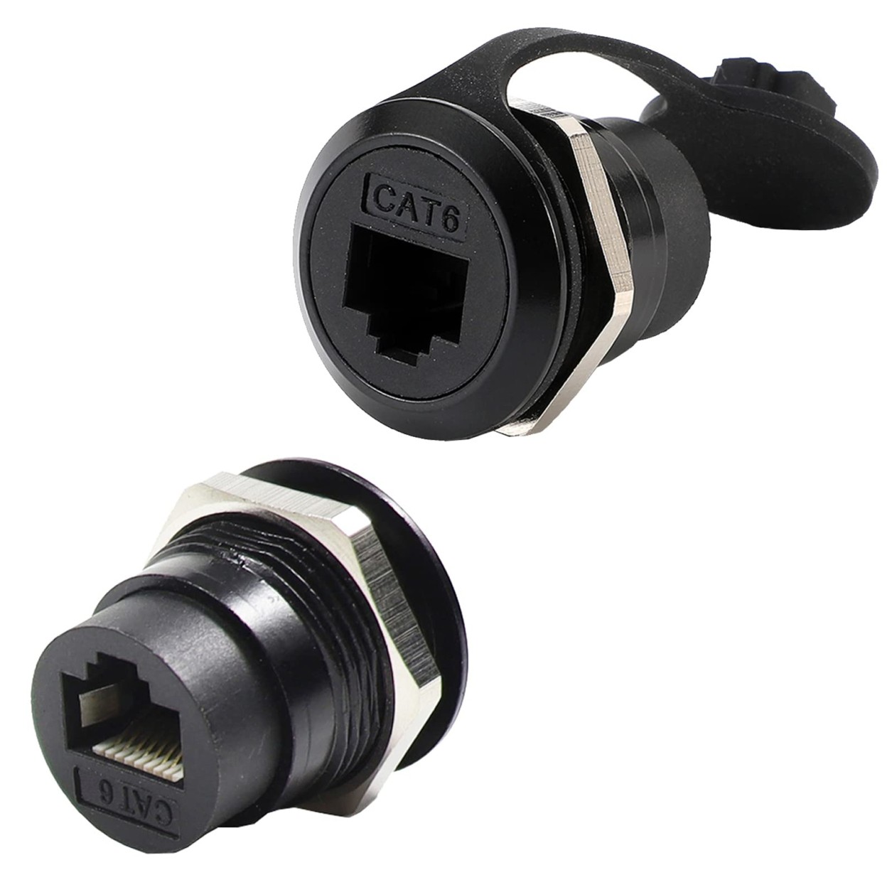 PENGLIN 2Pack RJ45 Panel Mount Coupler, Ethernet LAN Pass Through Connector, CAT