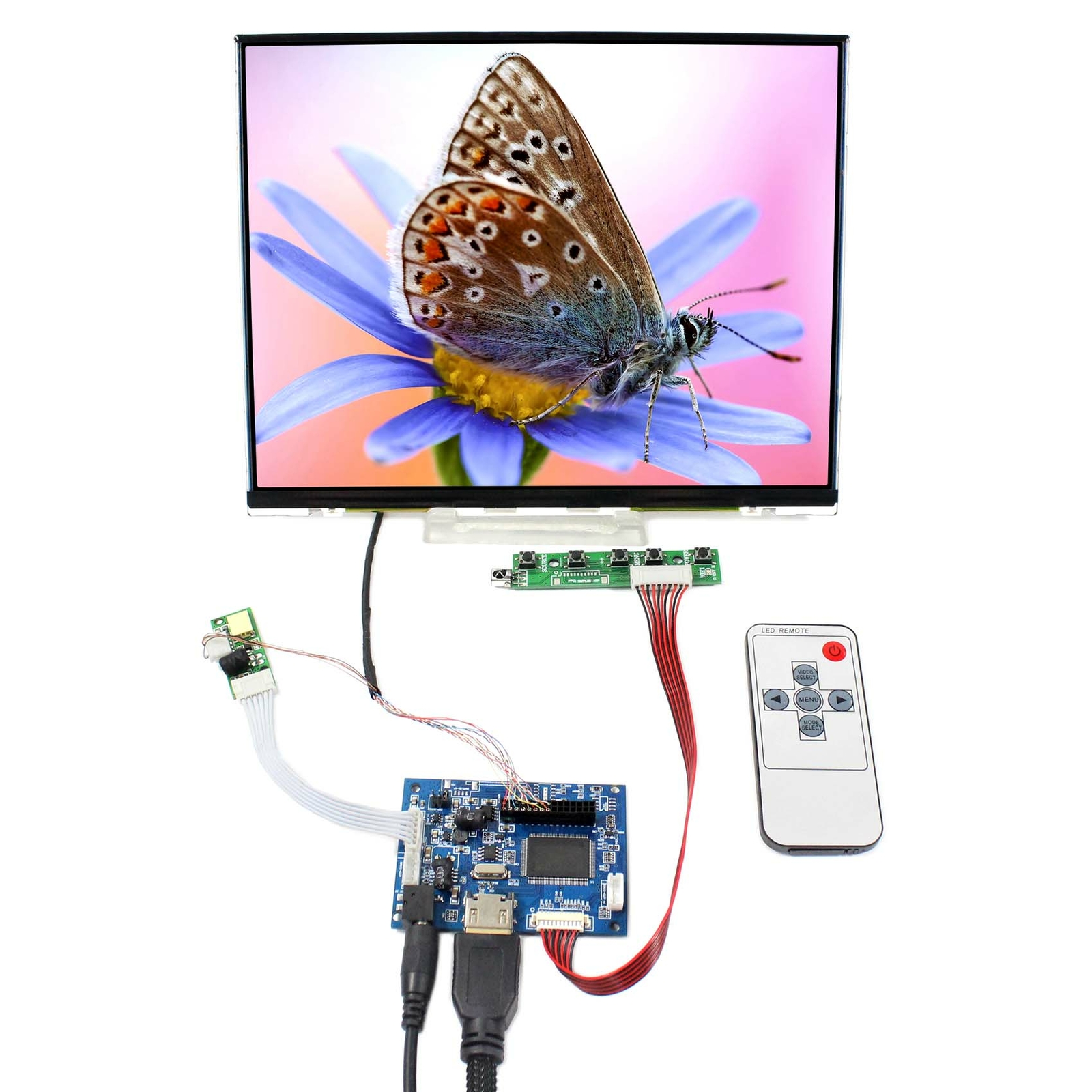 HD LCD Control Board With 10.4" 1024x768 IPS LCD Screen LTD104EDZS