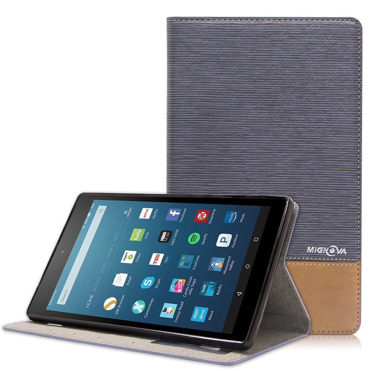 For Amazon Fire HD 8 6/7/8th Gen Leather Flip Slim Smart Stand Wallet Case Cover