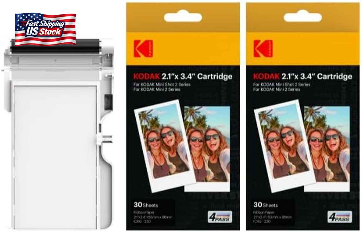 KODAK 4PASS 2X3” Cartridge Refill, 60 Sheets, Mini 2 & Mini Shot 2
