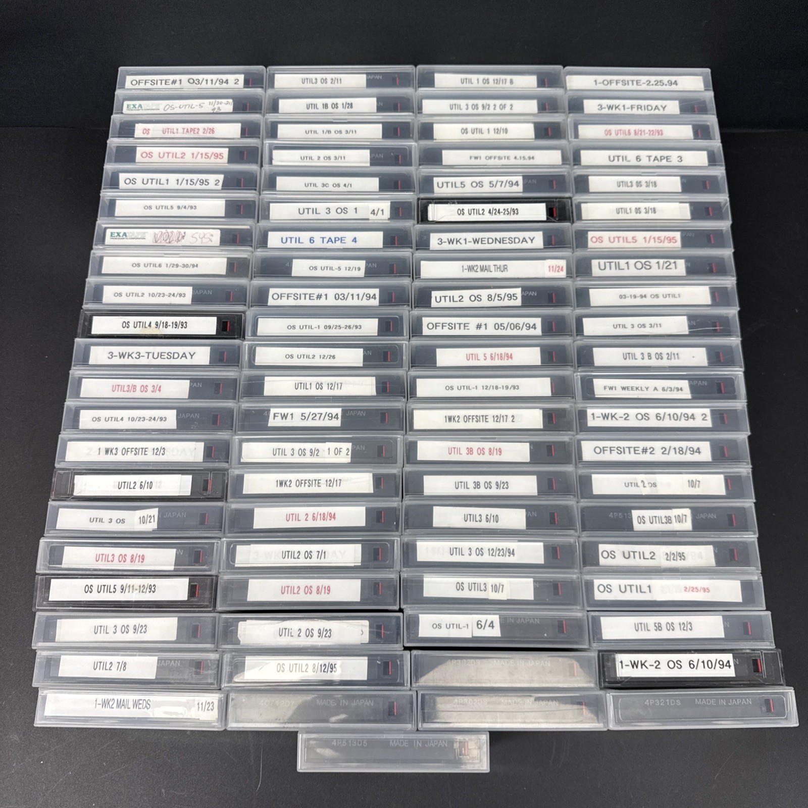 Lot of 85 Exabyte EXATAPE 8mm Data Cartridges Vintage Used Untested Bulk, *2