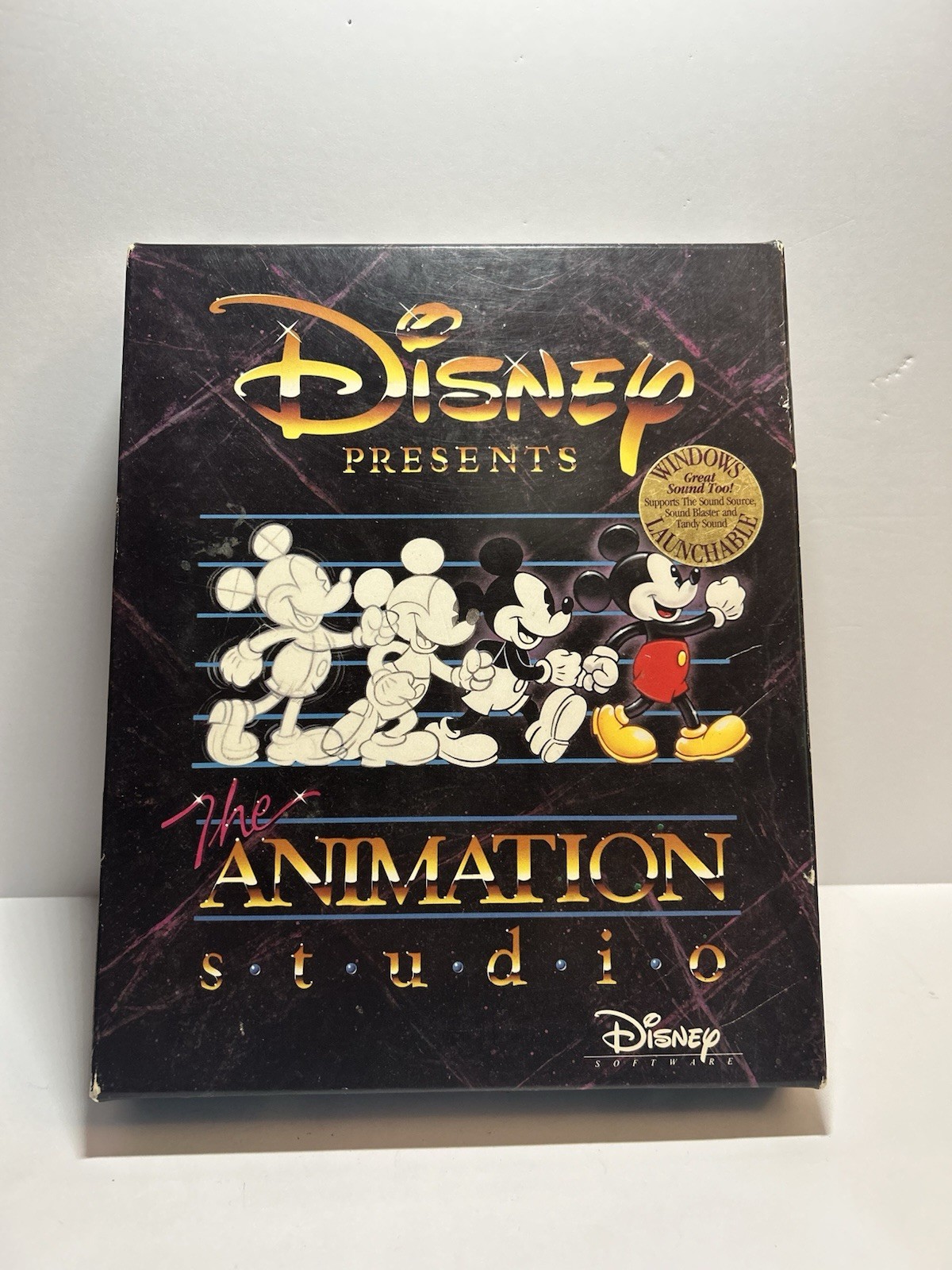 Disney Presents The Animation Studio IBM Tandy DOS Big Box CIB all 6 Disks