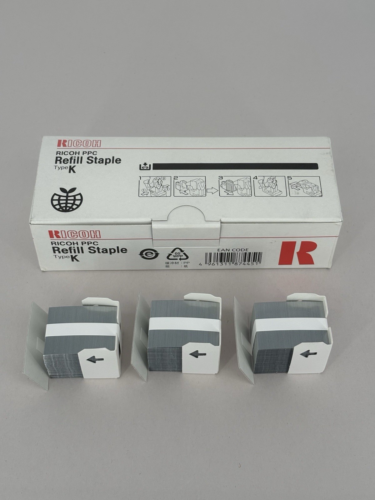 Ricoh Refill Staple Type K 410802 502R-AM 3 Pack Refills (Ricoh, Lanier, Savin)