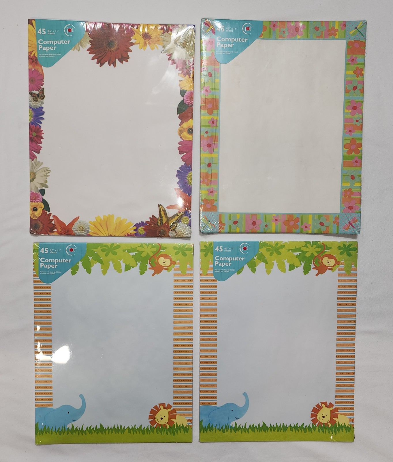 NEW Computer Printer Paper 45 Sheets 8.5" x 11" Greenbrier Jot Lot Of 4