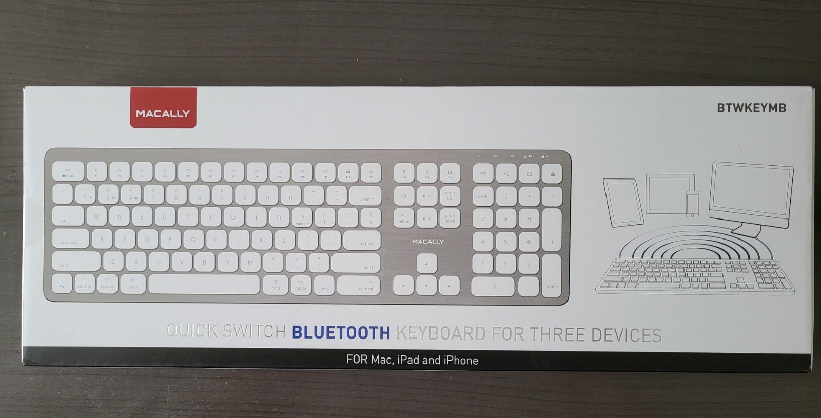 Macally Premium Wireless Keyboard for Mac BTWKEYMB