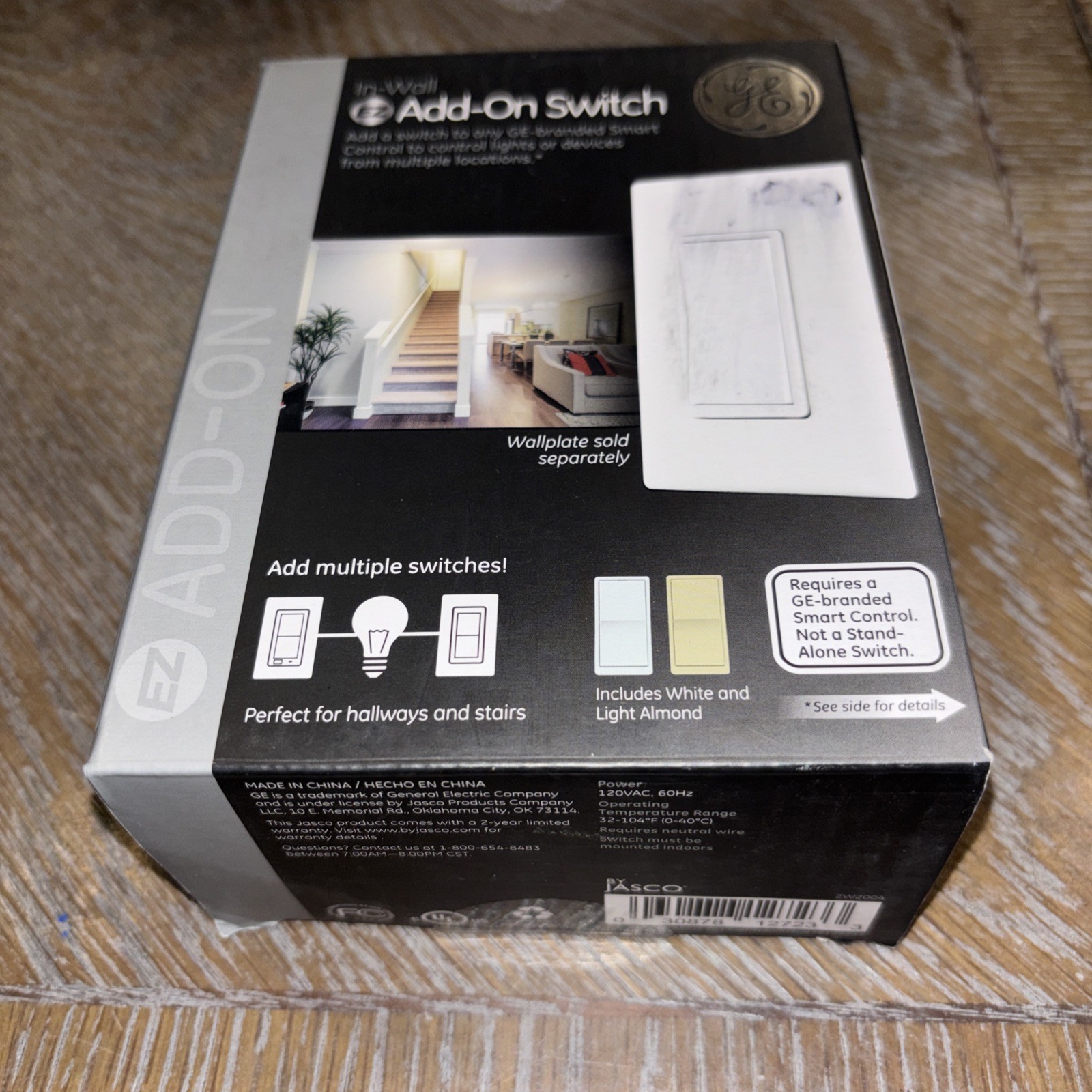 GE In-Wall EZ Add-On Switch ZW2004 Smart Control