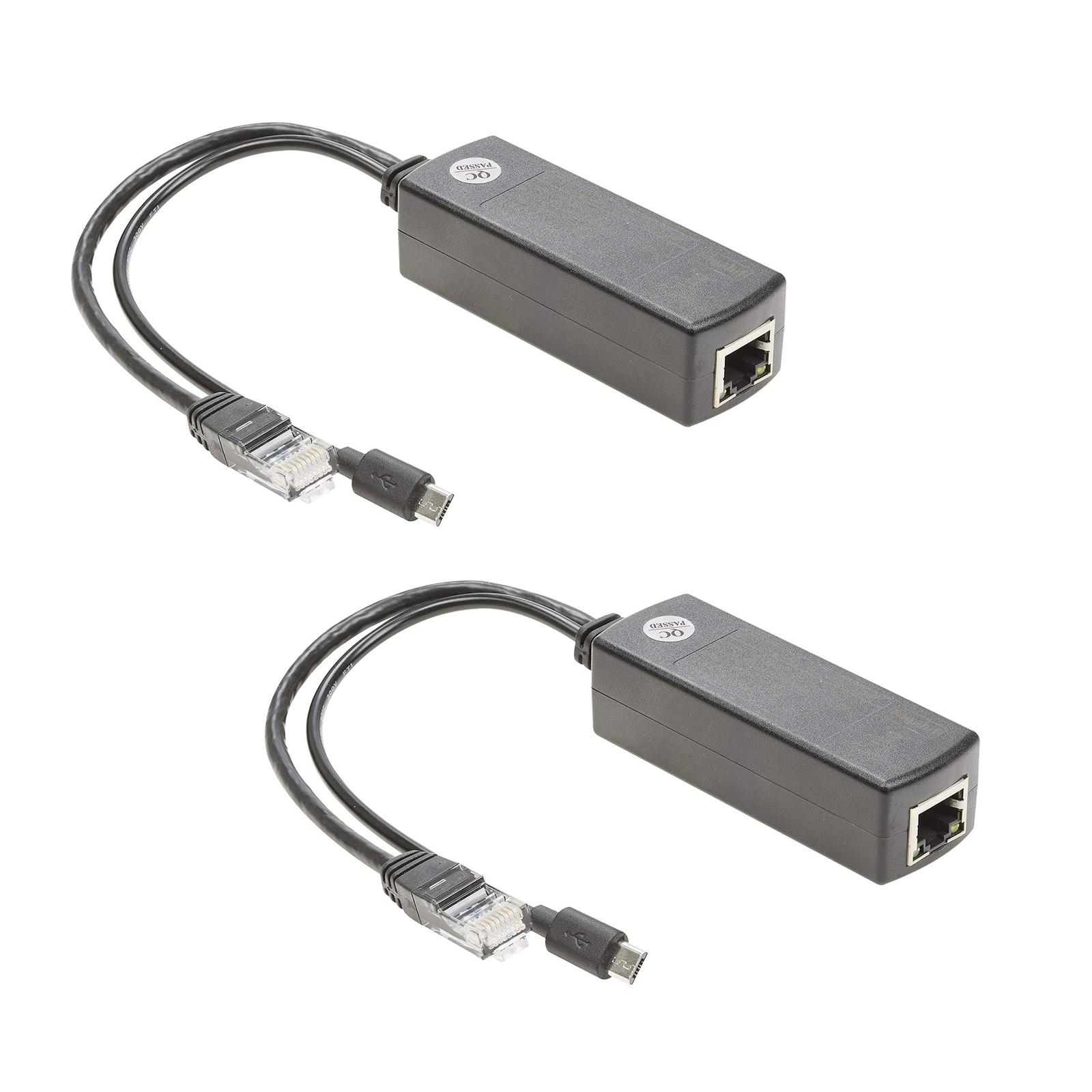 Raspberry Pi PoE Splitter 5V 2-Pack Active PoE to Micro USB IEEE 802.3af