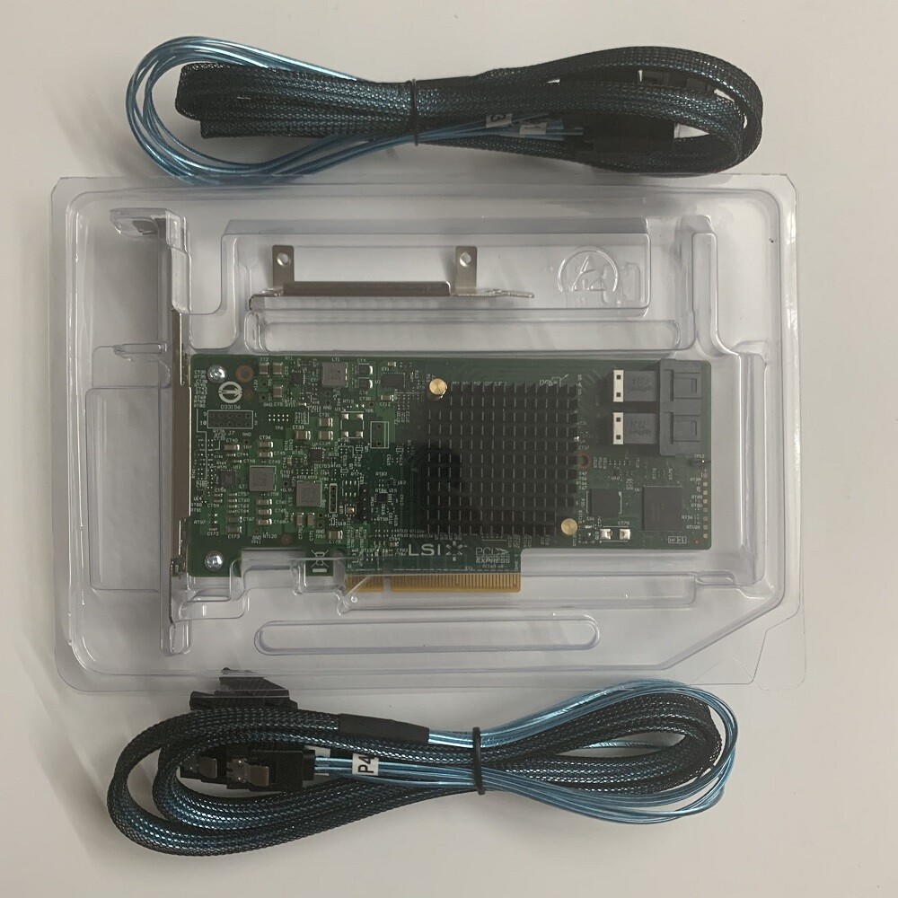 NEW LSI SAS 9341-8I 12GB 8 PORT RAID CONTROLLER+2PCS 8643 to 4 SATA cable