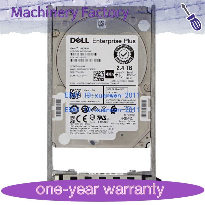 New DELL XWF6X 2.4TB 10K SAS 12Gbps SED 512e 2.5'' HDD XWF6X ST2400MM0149