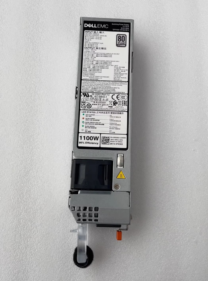 Compatible Dell R6525 R650 R7525 R750 1100W Switching Power Supply FR0KX 0FR0KX