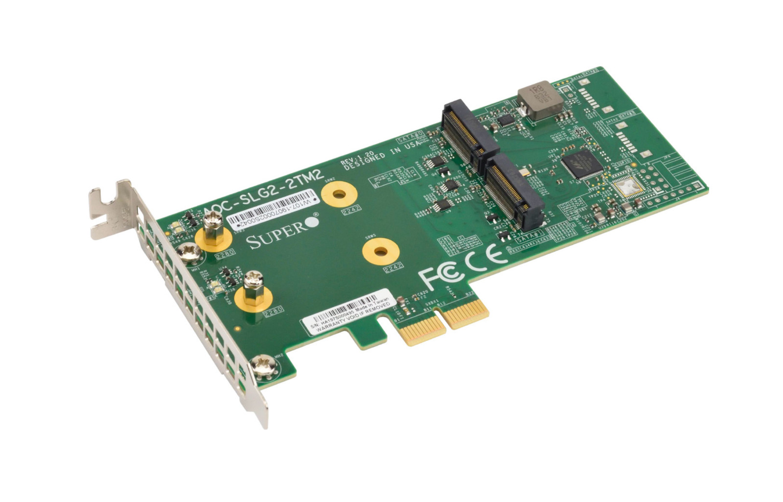 SuperMicro AOC-SLG2-2TM2 2xSATA M.2 + 2xSATA RAID adapter
