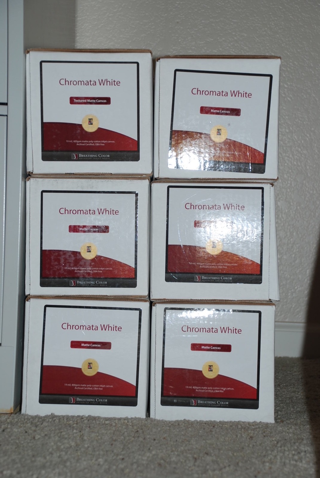 Breathing Color Chromata Bright White Inkjet Canvas, 24"x40' Roll, BCW2440