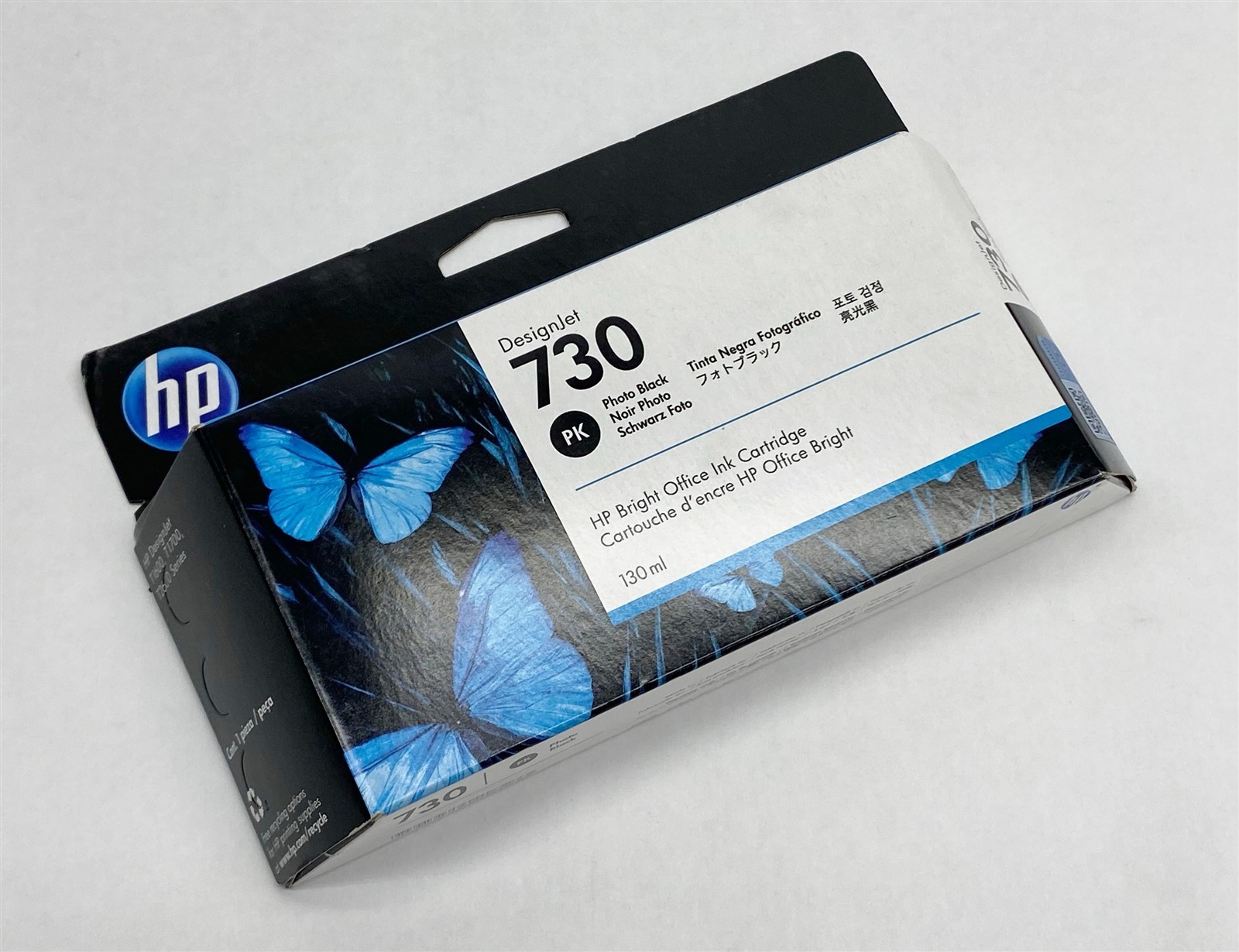 HP 730 130ML Photo Black DesignJet Ink Cartridge P2V67A EXP 04/23 New Sealed