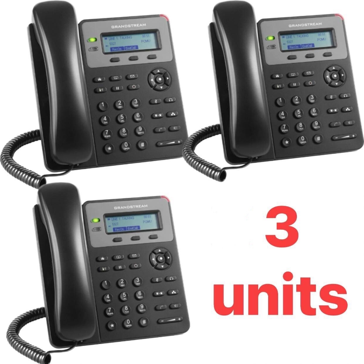 3 X Grandstream GXP1450 HD VOIP SIP Phone LED 2 Lines For Small Medium Business