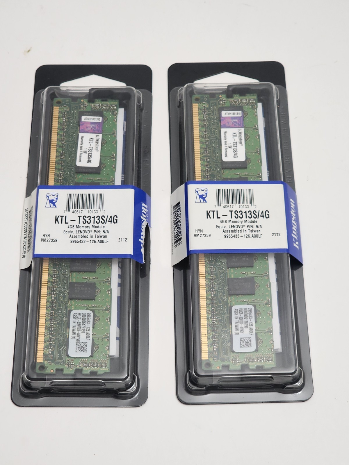 QTY 2 NEW  Kingston KTL-TS313S/4G Random Access Memory 8GB TOTAL...SBIN