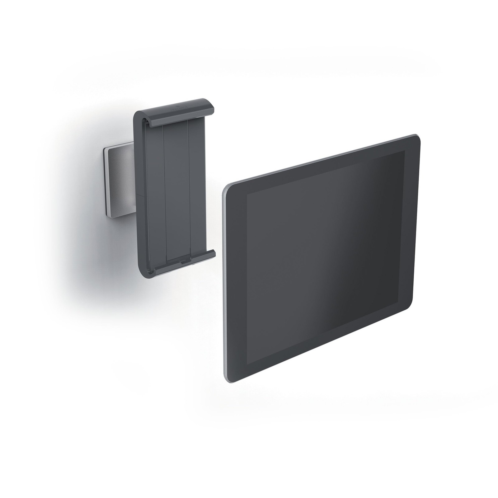 Wall Mounted Tablet Holder 7 To 11 Inch Adjustable Secure Rotatable Stand Silver