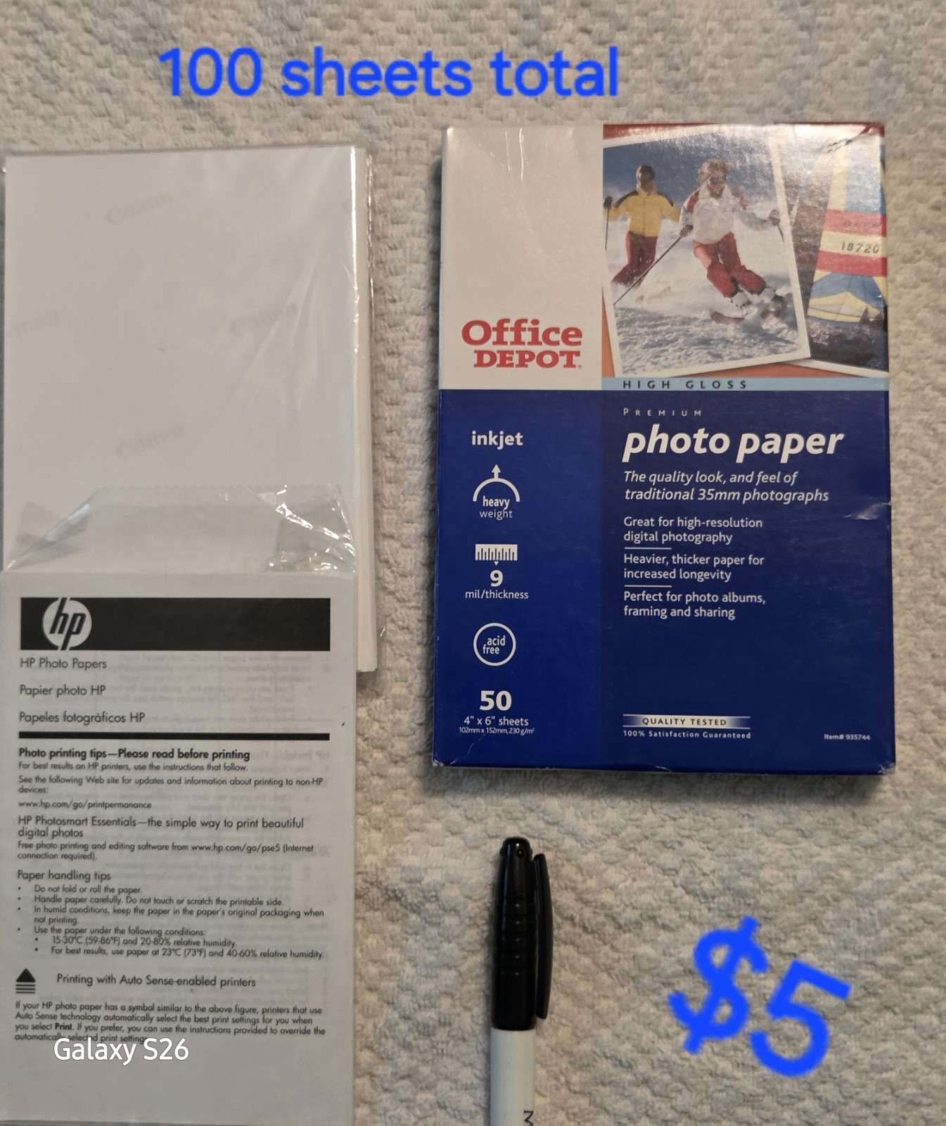 Premium High-Gloss 4x6 Inkjet Photo Paper 