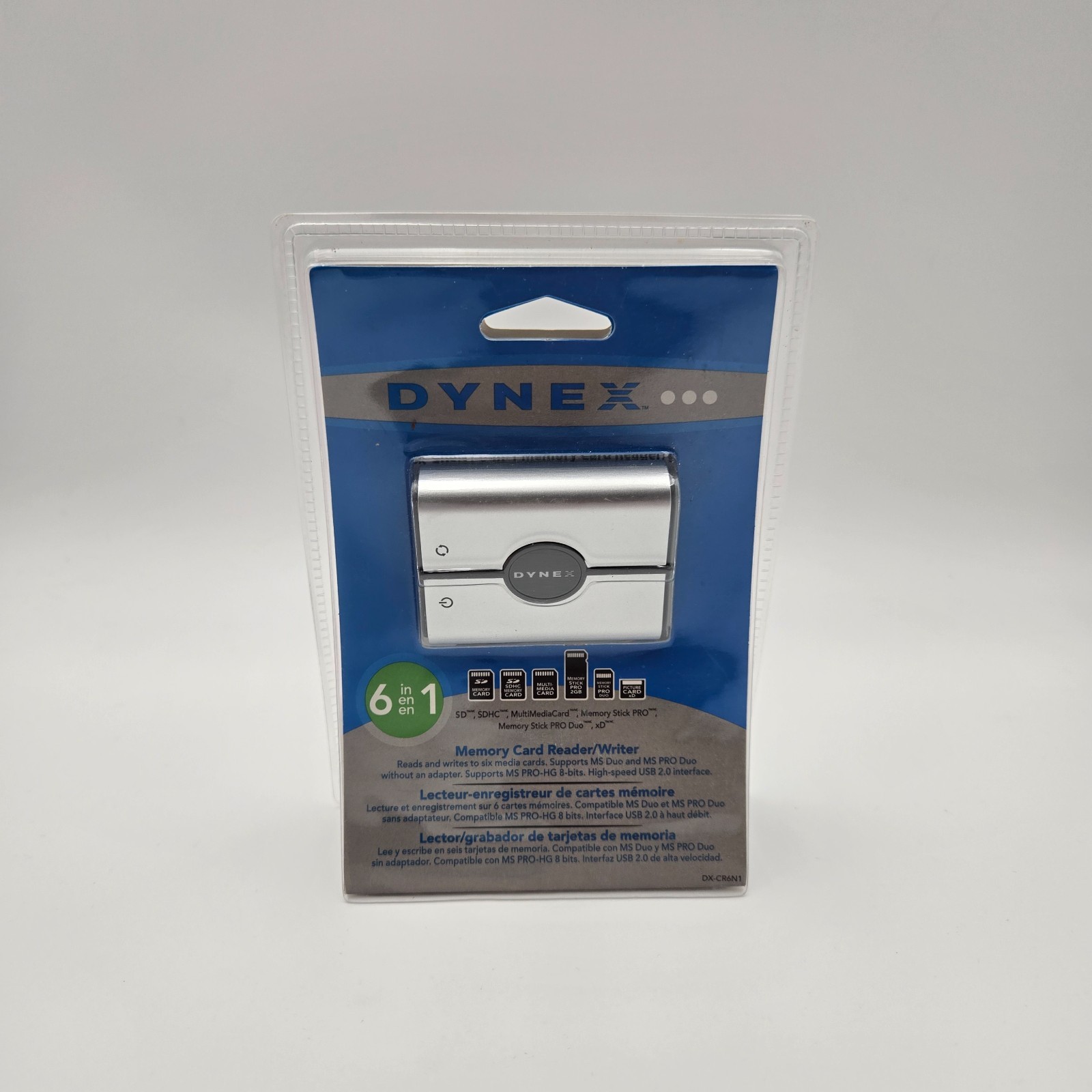 New Dynex DX-CR6N1 6-in-1 USB 2.0 Memory Card Reader Writer SD SDHC MMC xD MS C1