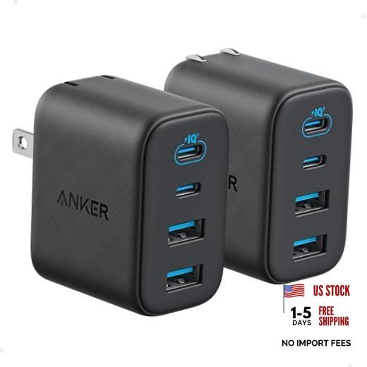 Zolo USB C Charger Block,2-Pack Type C Charger Fast Charging with 50W Black