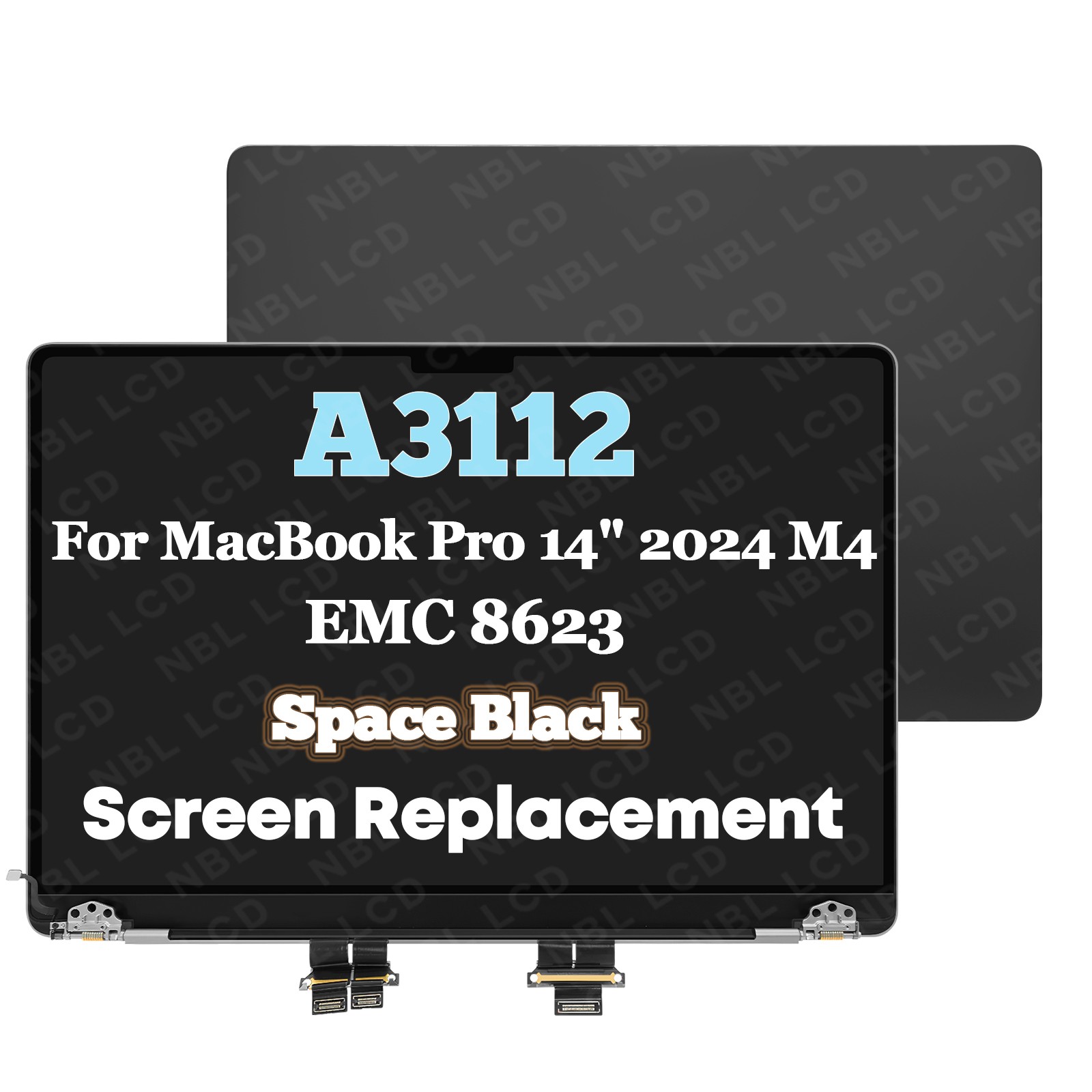 New 14" For MacBook Pro A3112 M4 2024 EMC 8623 LCD Screen Display Replacement