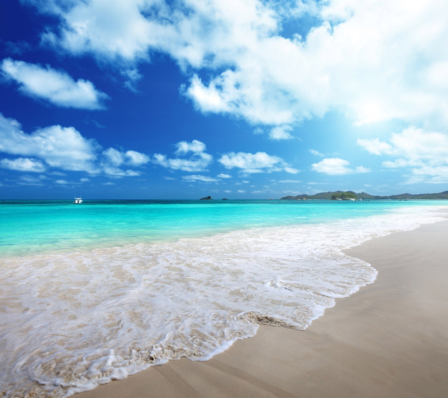 Landscape beach sea foam Custom Gaming Mat Desk