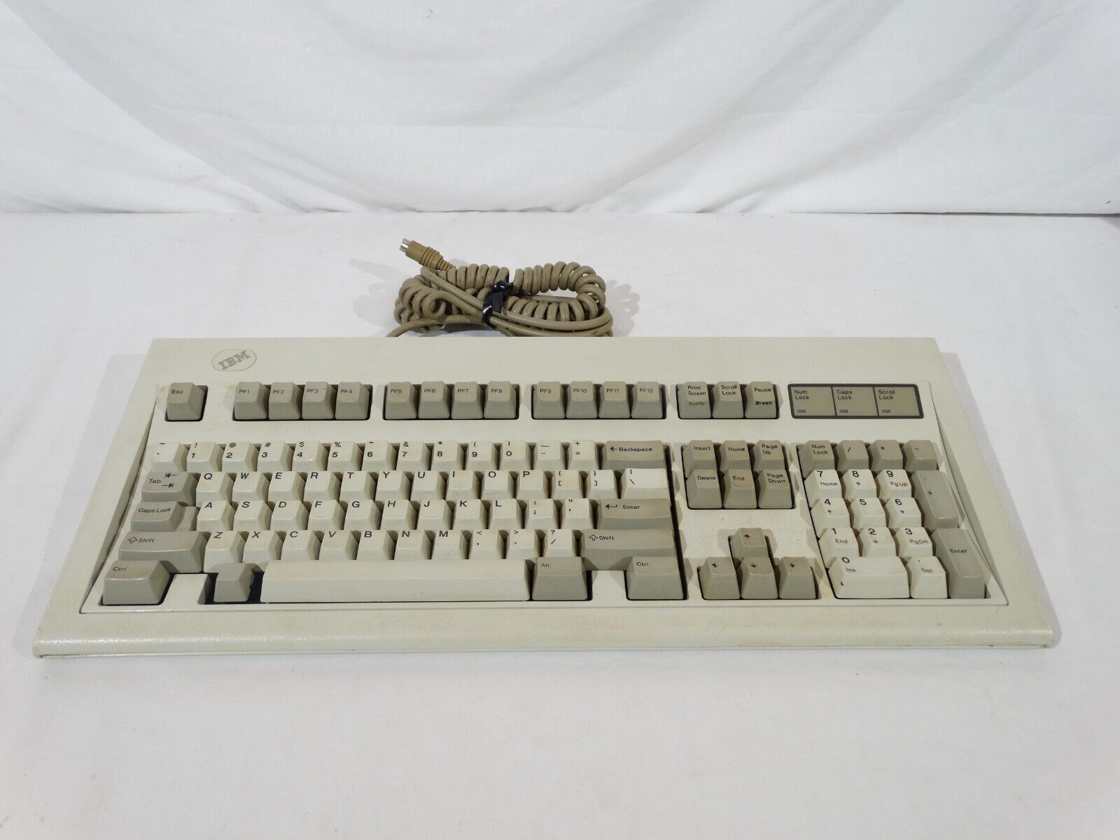 Vintage IBM 1391401 Model M Clicky PC PS/2 Keyboard - MISSING LEFT ALT KEYCAP