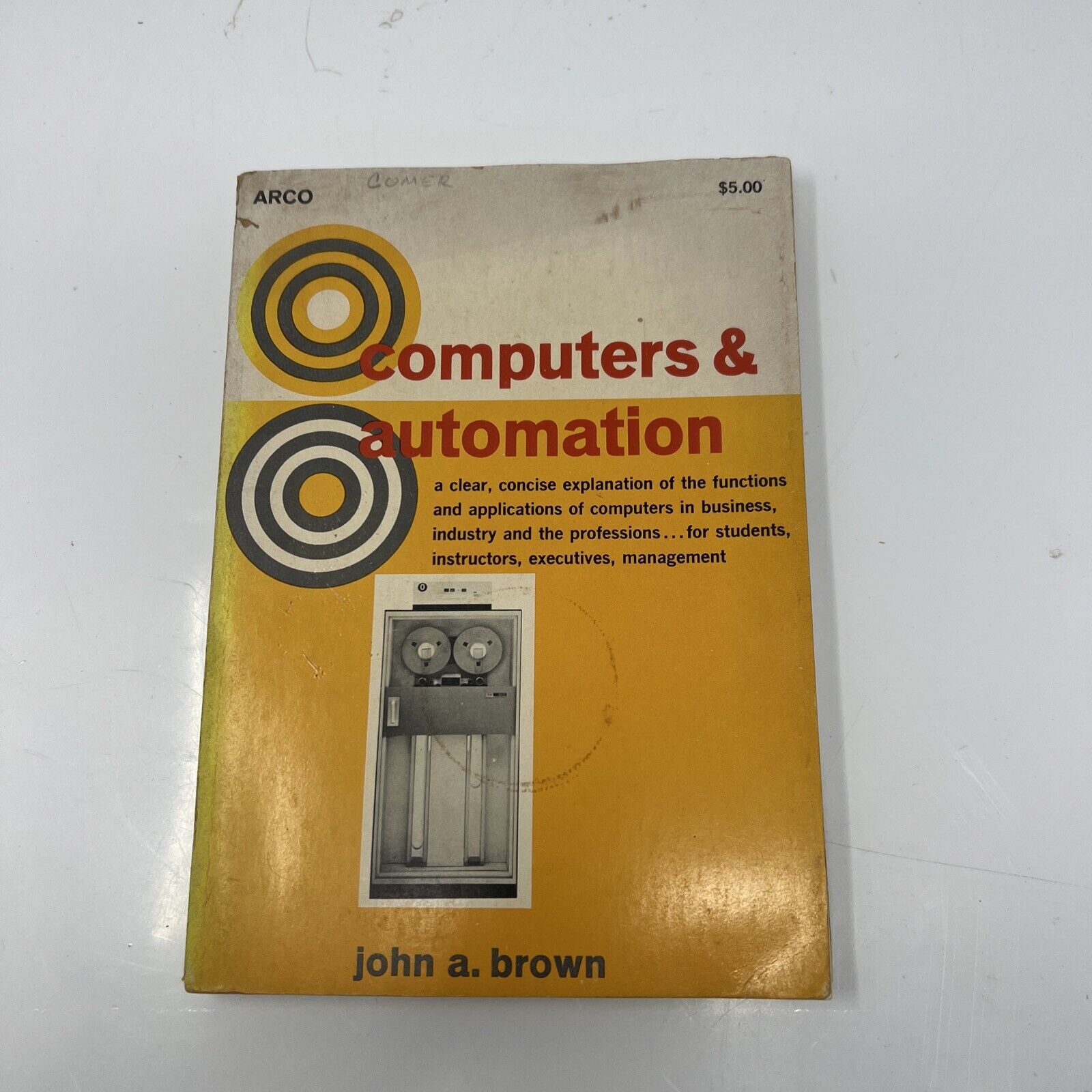 1968 Very Rare Vintage ARCO Computers & Automation John A. Brown Book Instructor