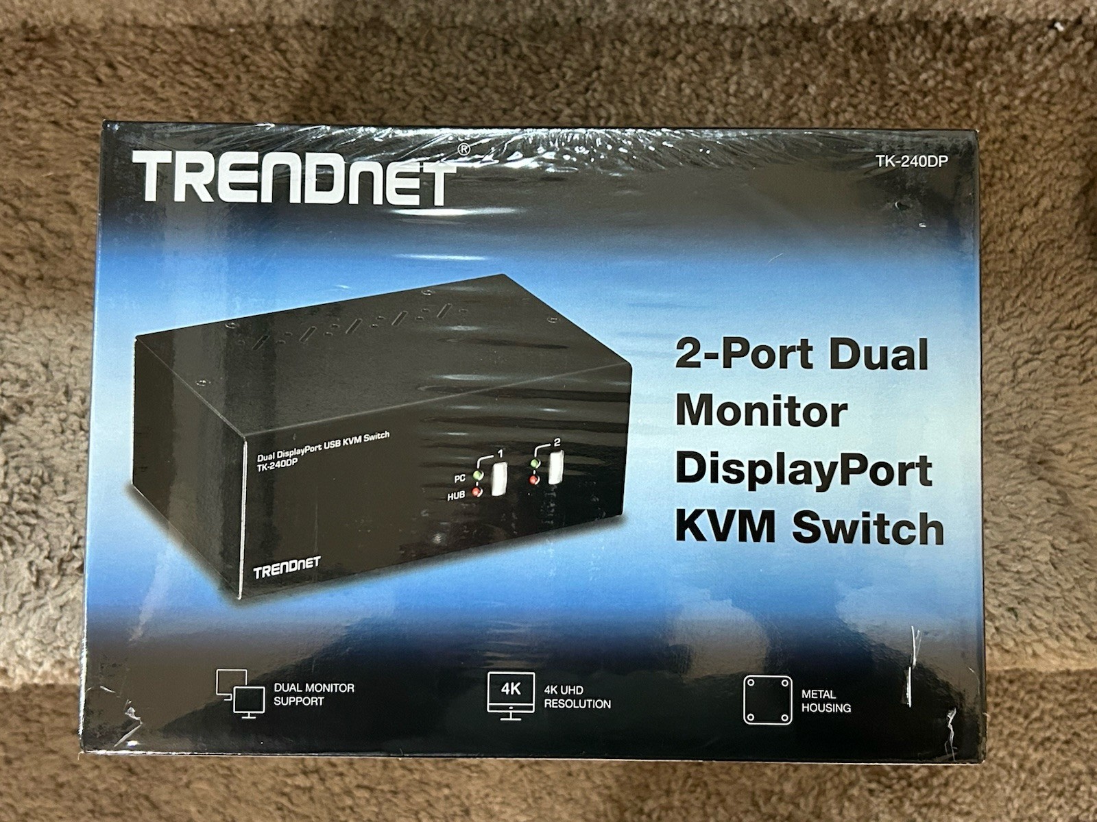 TRENDnet TK-240DP 2-Port Dual Monitor DisplayPort KVM USB Switch