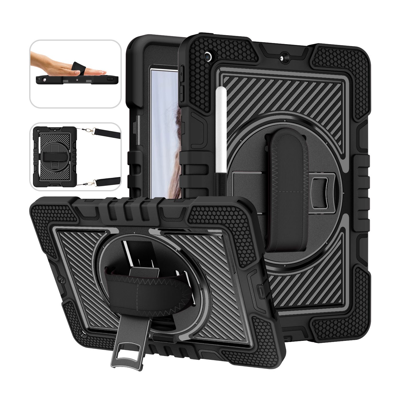 Heavy Duty Shockproof Stand Case Cover For iPad 5th 6th 7th 8th 9th Generation