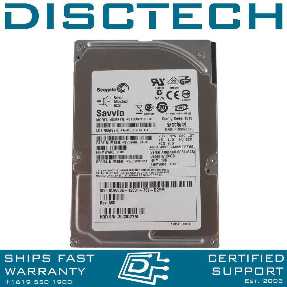 Seagate Savvio ST936701SS SAS Hard Disk Drive