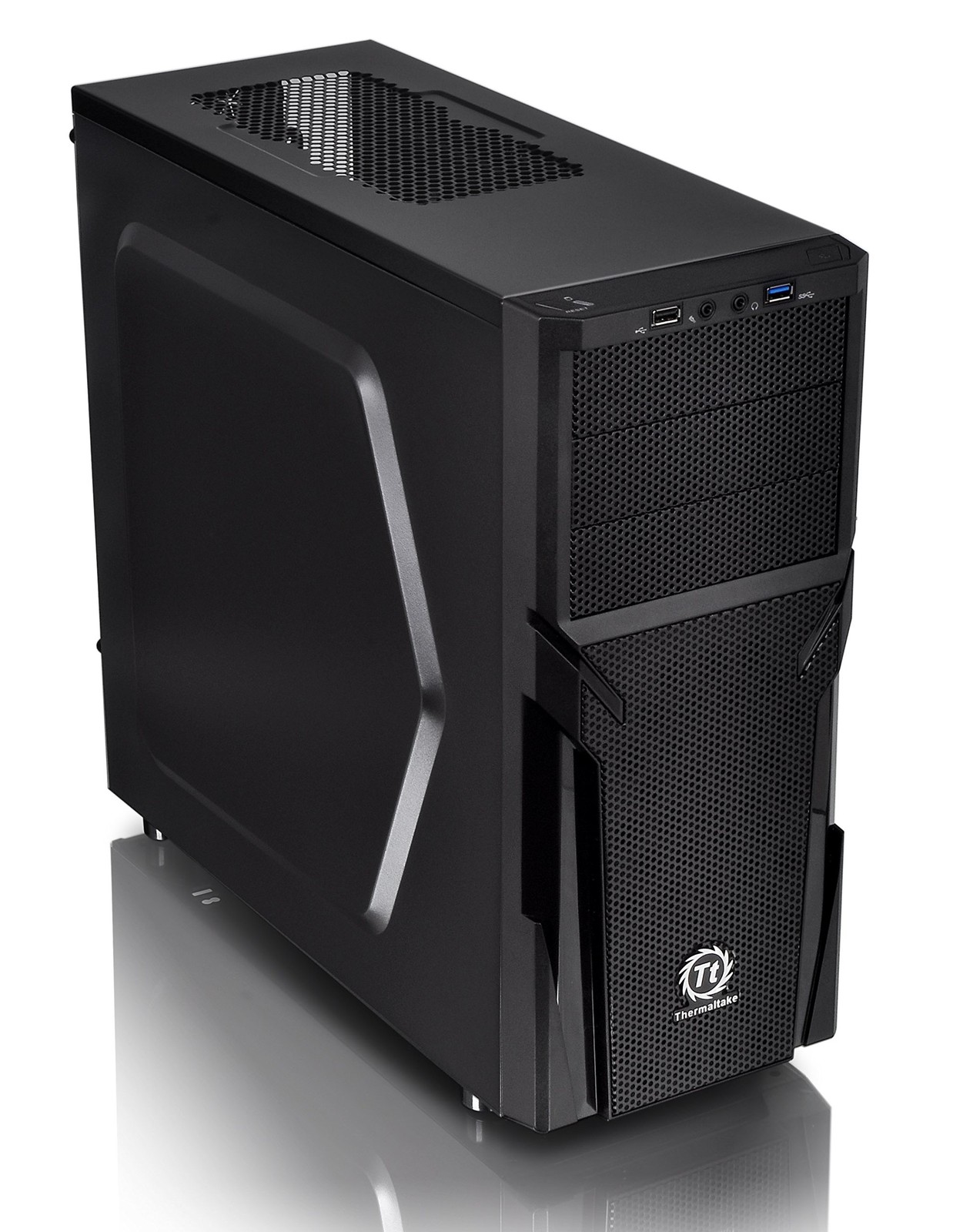 Thermaltake Versa H21 SPCC ATX Mid Tower Computer Chassis H21, Black 