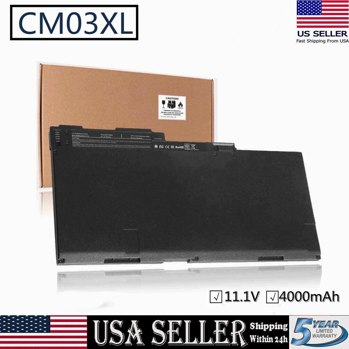 10x LOT CM03XL Battery for HP EliteBook 840 845 850 G1 G2 717376-001 HSTNN-IB4R