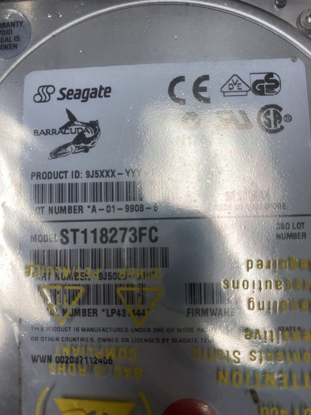 New Seagate Barracuda 18FC ST118273FC 18GB 3.5" 7.2K RPM FC-AL Hard Drive