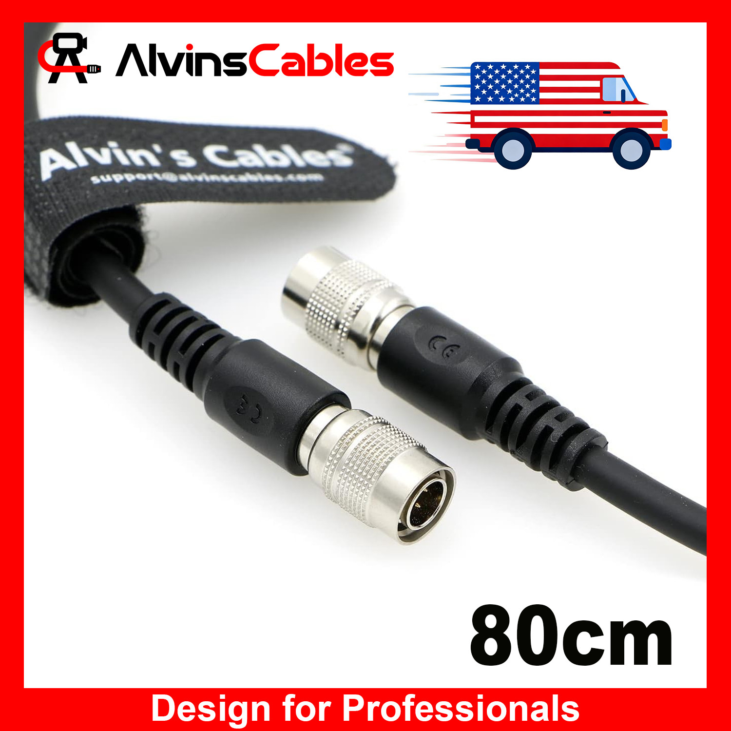 Power Cables for Sony BVM-F250 Monitor Hirose 4 Pin Male to Hirose 4 pin Female