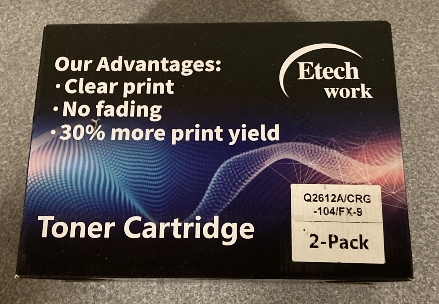 Etech Work Toner Cartridge 2 Pack Q2612A/CRG-104/FX-9
